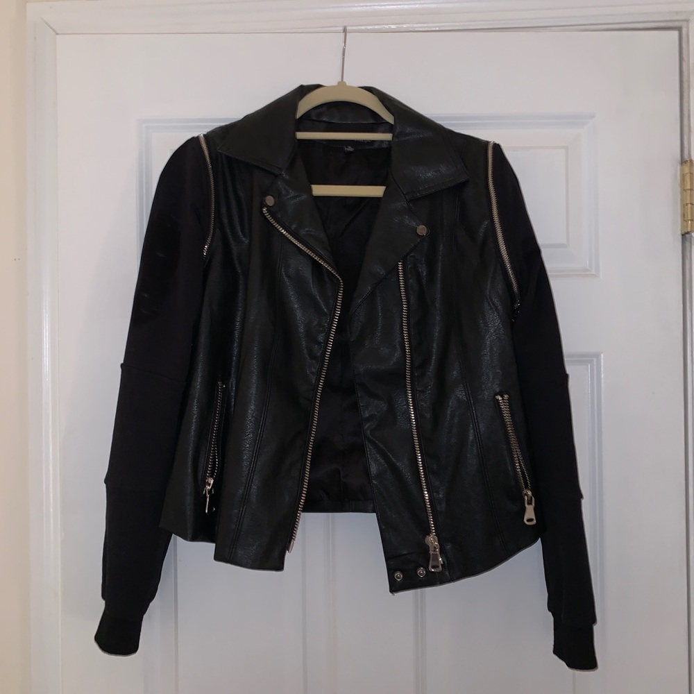 Black Faux Leather Jacket